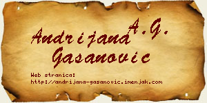 Andrijana Gašanović vizit kartica